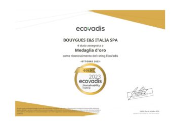 Bouygues Energies & Services Italia è medaglia d’oro EcoVadis per la sostenibilità